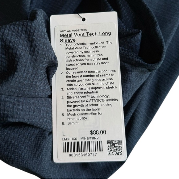 lululemon
METAL VENT TECH LONG SLEEVE - Long sleeved top - mineral blue - Picture 7 of 7